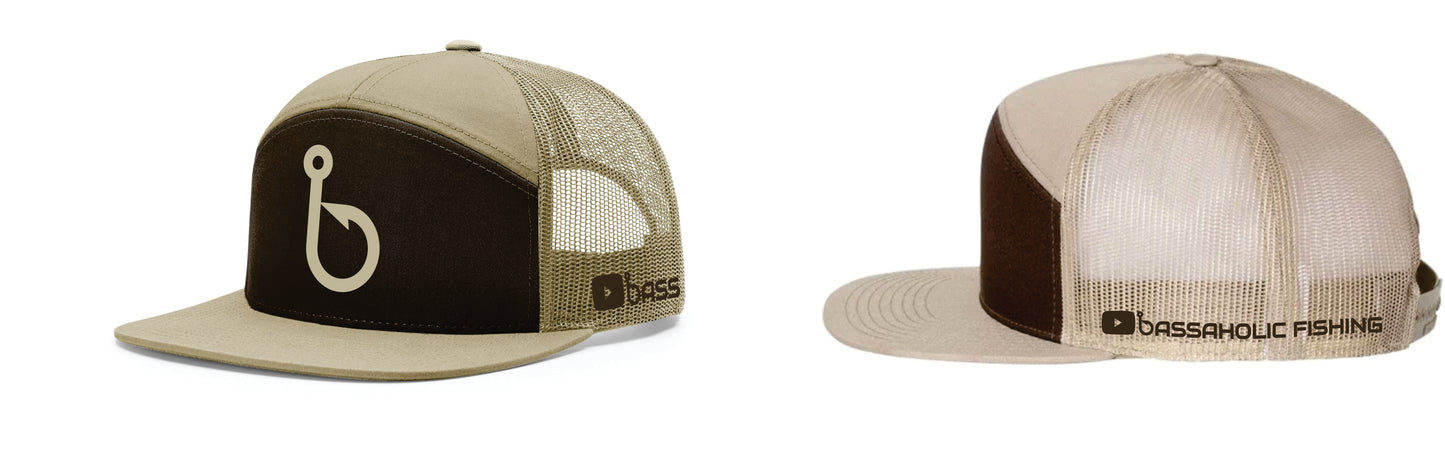 Bassaholic "b" Hooked 7-Panel Hat